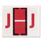 A-Z Color-Coded End Tab Filing Labels, J, 1 X 1.25, White, 500/roll