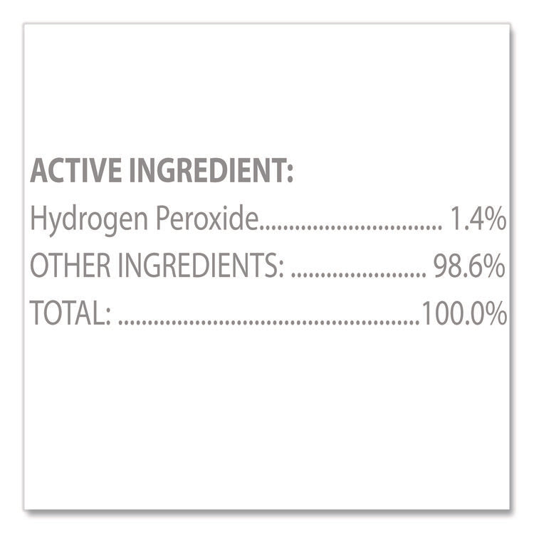 Hydrogen Peroxide Cleaner Disinfectant Wipes, 5.75 x 6.75, Unscented, White, 155/Canister, 6 Canisters/Carton