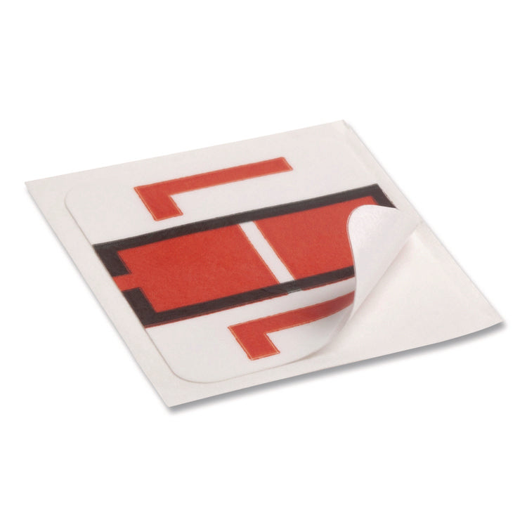 A-Z Color-Coded End Tab Filing Labels, L, 1 X 1.25, White, 500/roll