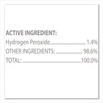 Hydrogen Peroxide Cleaner Disinfectant Wipes, 12 x 11, Unscented, White, 185/Bucket, 2 Buckets/Carton