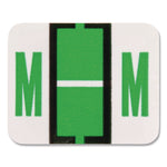 A-Z Color-Coded End Tab Filing Labels, M, 1 X 1.25, White, 500/roll