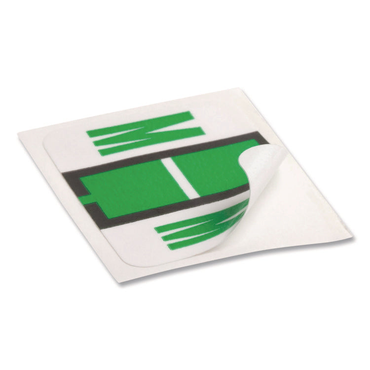 A-Z Color-Coded End Tab Filing Labels, M, 1 X 1.25, White, 500/roll