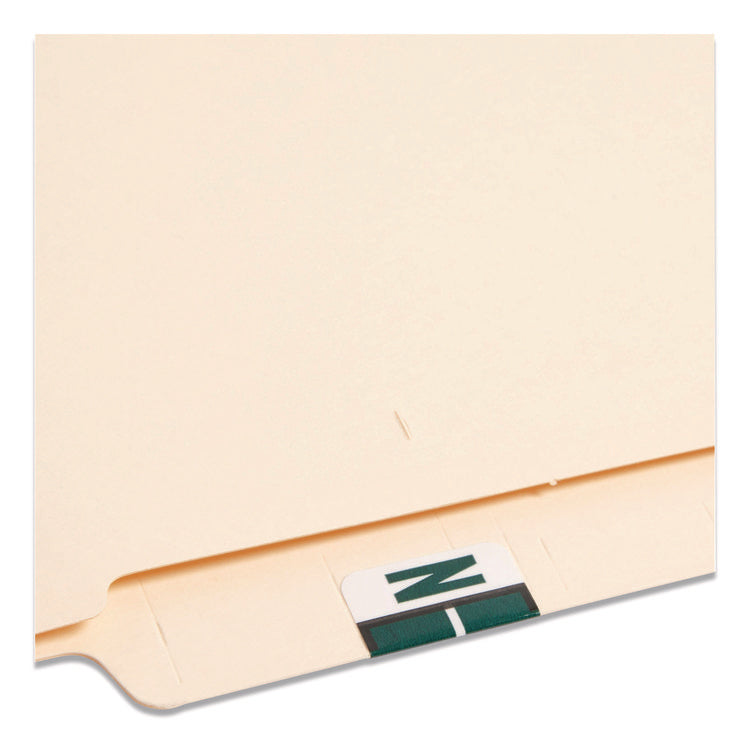 A-Z Color-Coded End Tab Filing Labels, N, 1 X 1.25, White, 500/roll