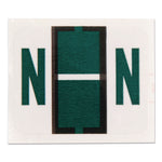 A-Z Color-Coded End Tab Filing Labels, N, 1 X 1.25, White, 500/roll