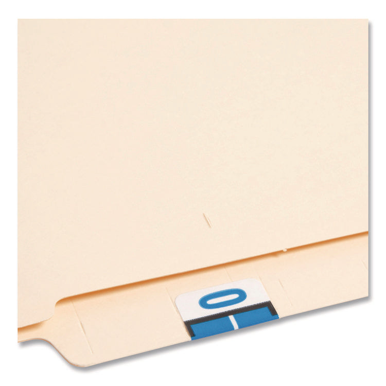A-Z Color-Coded End Tab Filing Labels, O, 1 X 1.25, White, 500/roll