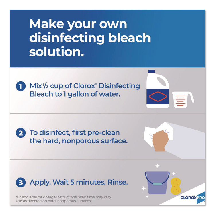 Concentrated Germicidal Bleach, Regular, 121 Oz Bottle