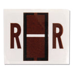 A-Z Color-Coded End Tab Filing Labels, R, 1 X 1.25, White, 500/roll