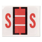 A-Z Color-Coded End Tab Filing Labels, S, 1 X 1.25, White, 500/roll