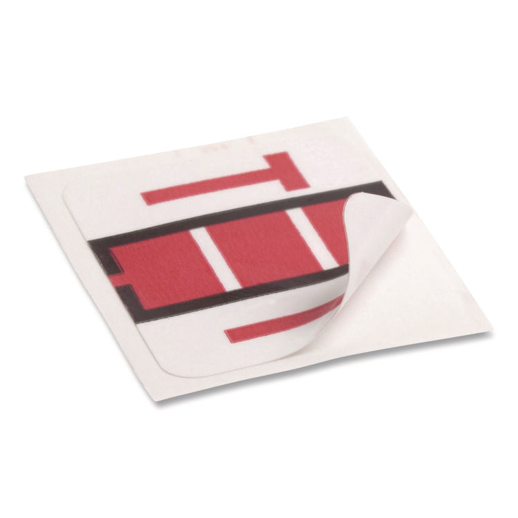 A-Z Color-Coded End Tab Filing Labels, T, 1 X 1.25, White, 500/roll