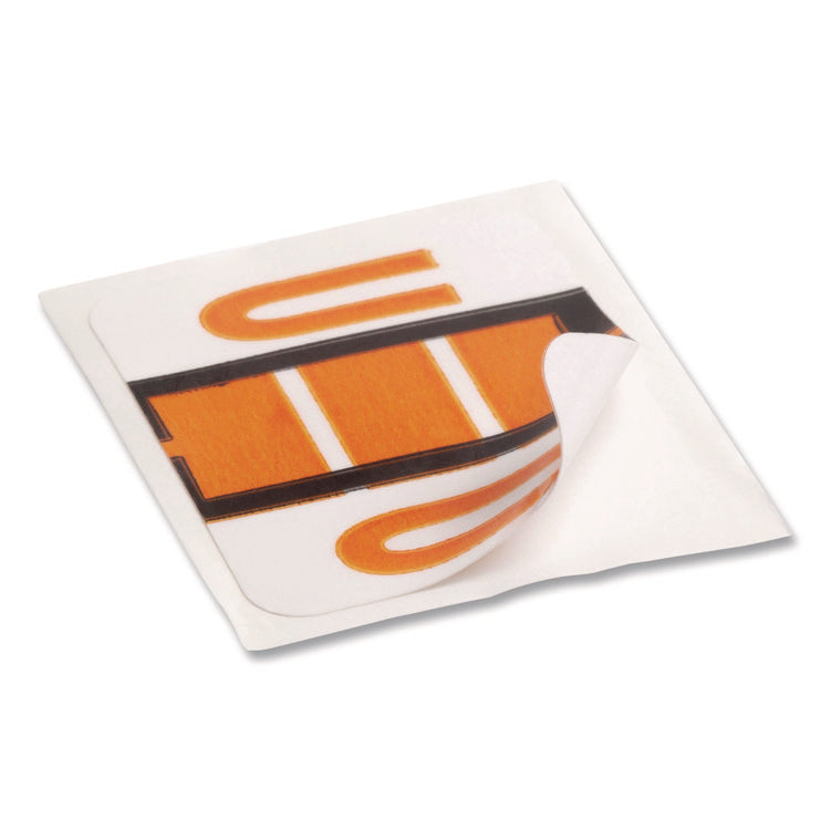 A-Z Color-Coded End Tab Filing Labels, U, 1 X 1.25, White, 500/roll