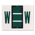 A-Z Color-Coded End Tab Filing Labels, W, 1 X 1.25, White, 500/roll