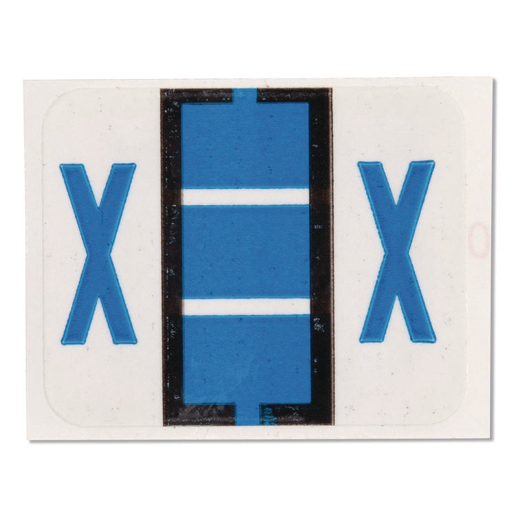 A-Z Color-Coded End Tab Filing Labels, X, 1 X 1.25, White, 500/roll