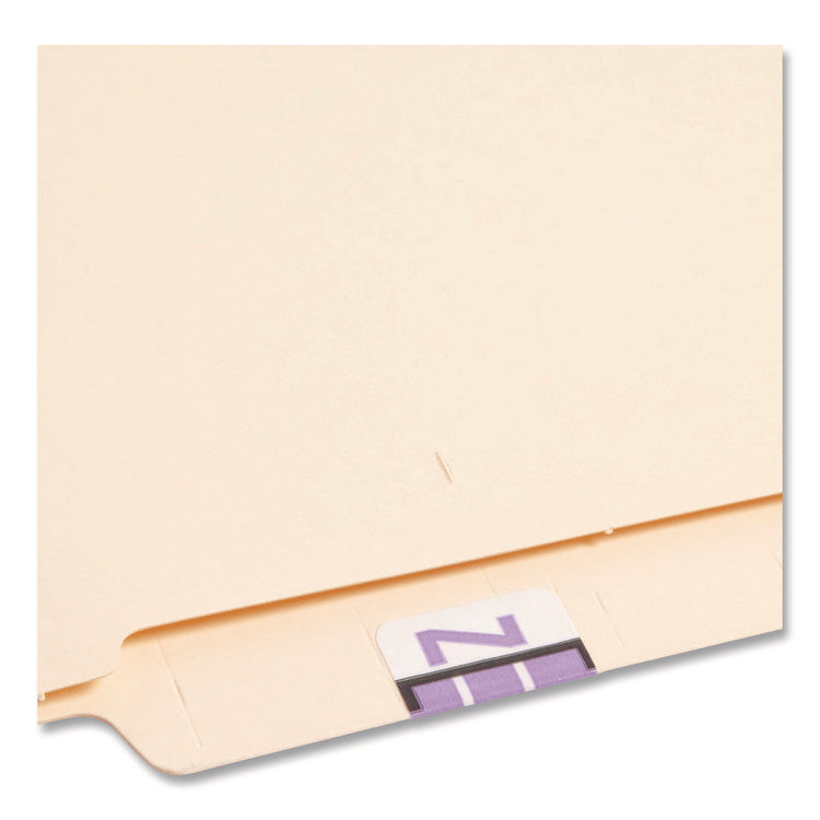 A-Z Color-Coded End Tab Filing Labels, Z, 1 X 1.25, White, 500/roll