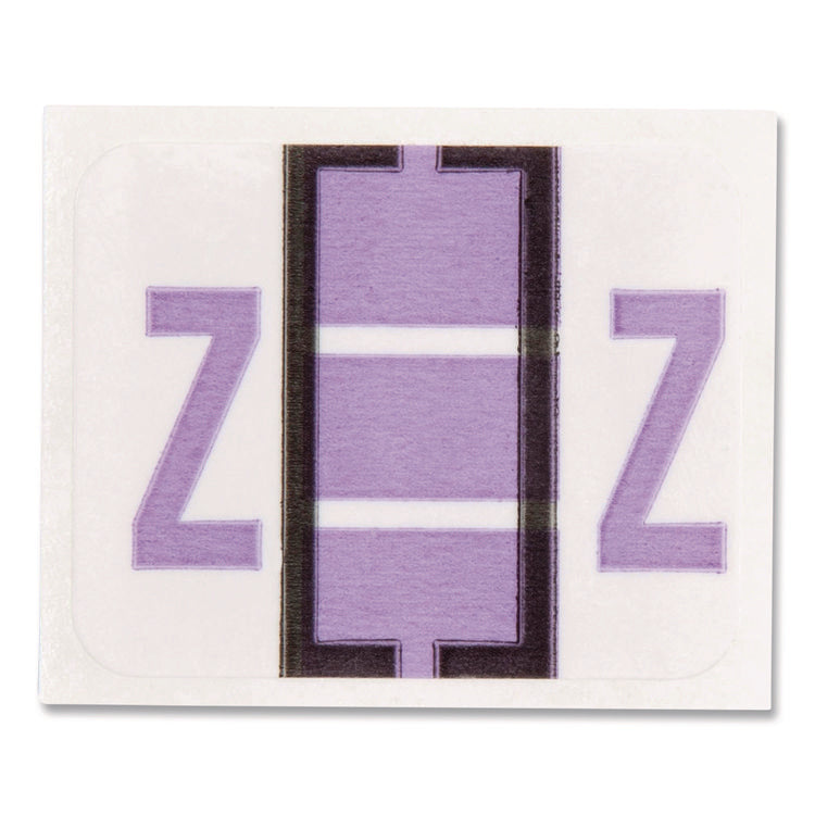 A-Z Color-Coded End Tab Filing Labels, Z, 1 X 1.25, White, 500/roll