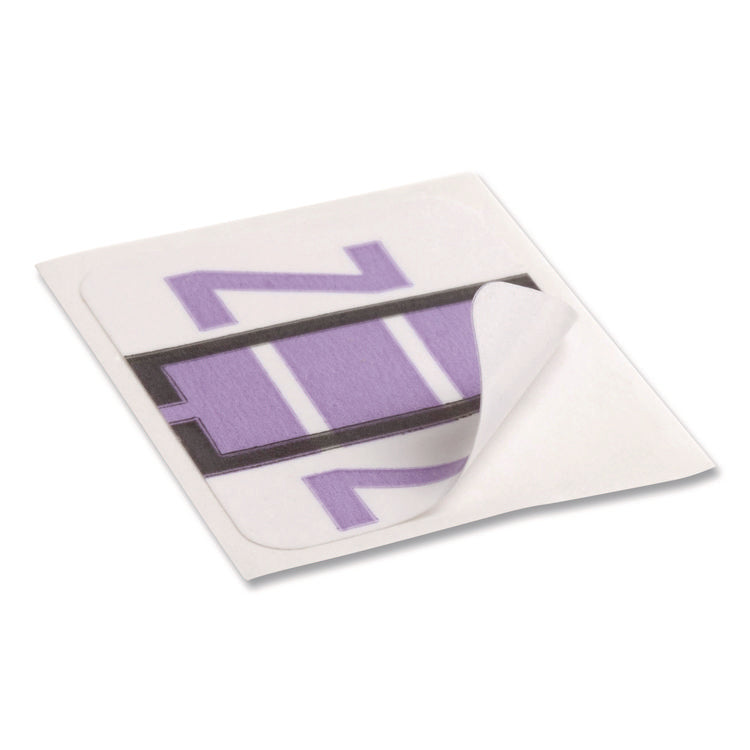 A-Z Color-Coded End Tab Filing Labels, Z, 1 X 1.25, White, 500/roll