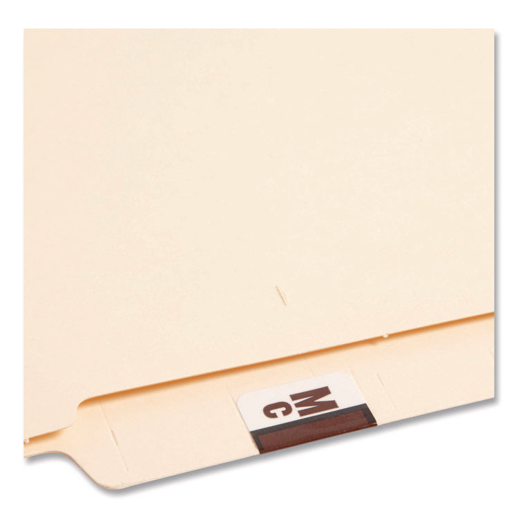 A-Z Color-Coded End Tab Filing Labels, Mc, 1 X 1.25, White, 500/roll