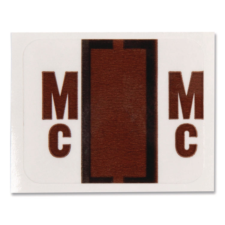 A-Z Color-Coded End Tab Filing Labels, Mc, 1 X 1.25, White, 500/roll