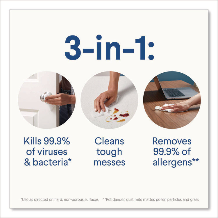 Disinfecting Cleaning Wipes, Flex Pack, 1-Ply, 8 x 7, Fresh Scent, White, 75 Towels/Box