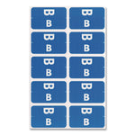 Alphaz Color-Coded Second Letter Alphabetical Labels, B, 1 X 1.63, Dark Blue, 10/sheet, 10 Sheets/pack