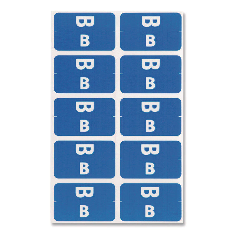 Alphaz Color-Coded Second Letter Alphabetical Labels, B, 1 X 1.63, Dark Blue, 10/sheet, 10 Sheets/pack