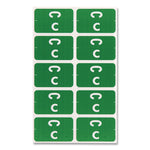 Alphaz Color-Coded Second Letter Alphabetical Labels, C, 1 X 1.63, Dark Green, 10/sheet, 10 Sheets/pack