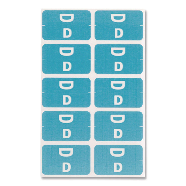 Alphaz Color-Coded Second Letter Alphabetical Labels, D, 1 X 1.63, Light Blue, 10/sheet, 10 Sheets/pack