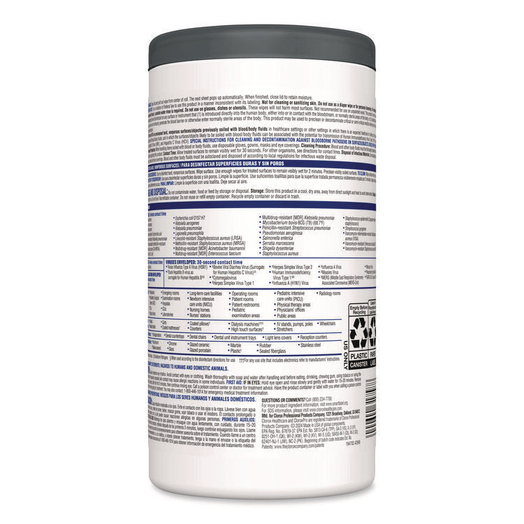 VersaSure Cleaner Disinfectant Wipes, 1-Ply, 6 x 5, Fragranced, White, 150 Towels/Canister
