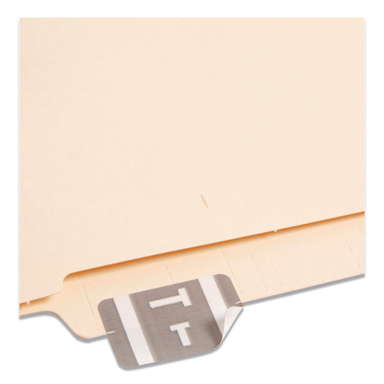 Alphaz Color-Coded Second Letter Alphabetical Labels, T, 1 X 1.63, Gray, 10/sheet, 10 Sheets/pack