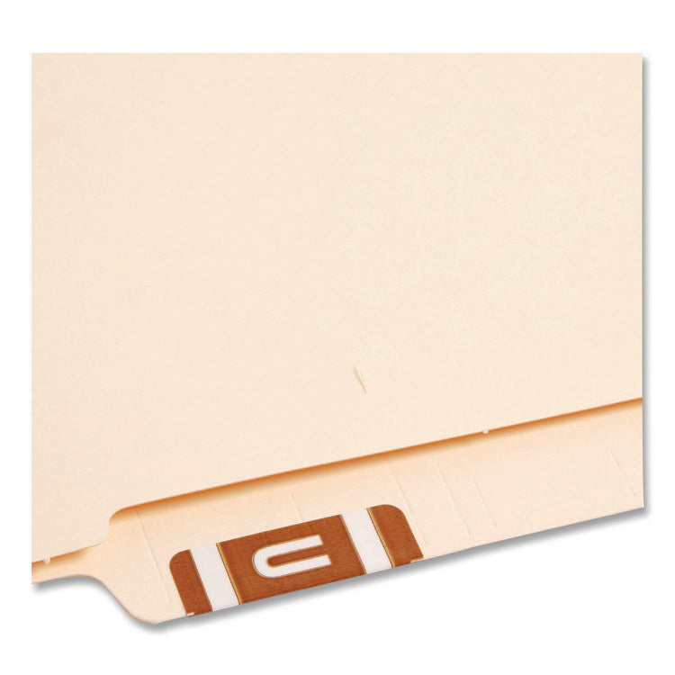 Alphaz Color-Coded Second Letter Alphabetical Labels, U, 1 X 1.63, Dark Brown, 10/sheet, 10 Sheets/pack