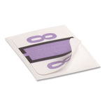 Numerical End Tab File Folder Labels, 8, 1 X 1.25, White, 500/roll