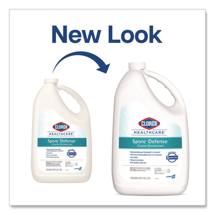Spore Defense Cleaner Disinfectant, Open System, 1 gal Refill Bottle, 4/Carton