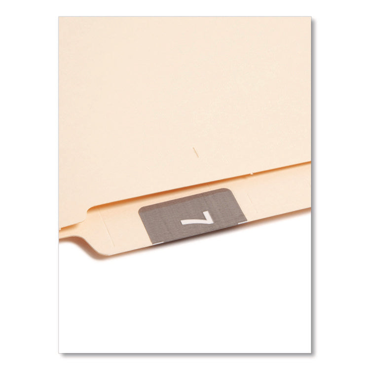 Numerical End Tab File Folder Labels, 7, 1.5 X 1.5, Gray, 250/roll