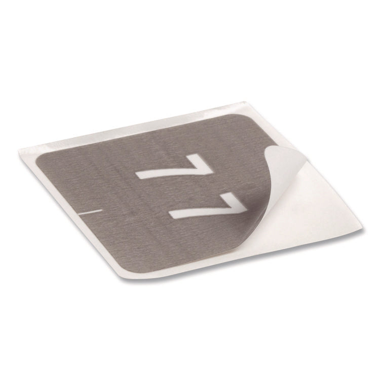 Numerical End Tab File Folder Labels, 7, 1.5 X 1.5, Gray, 250/roll