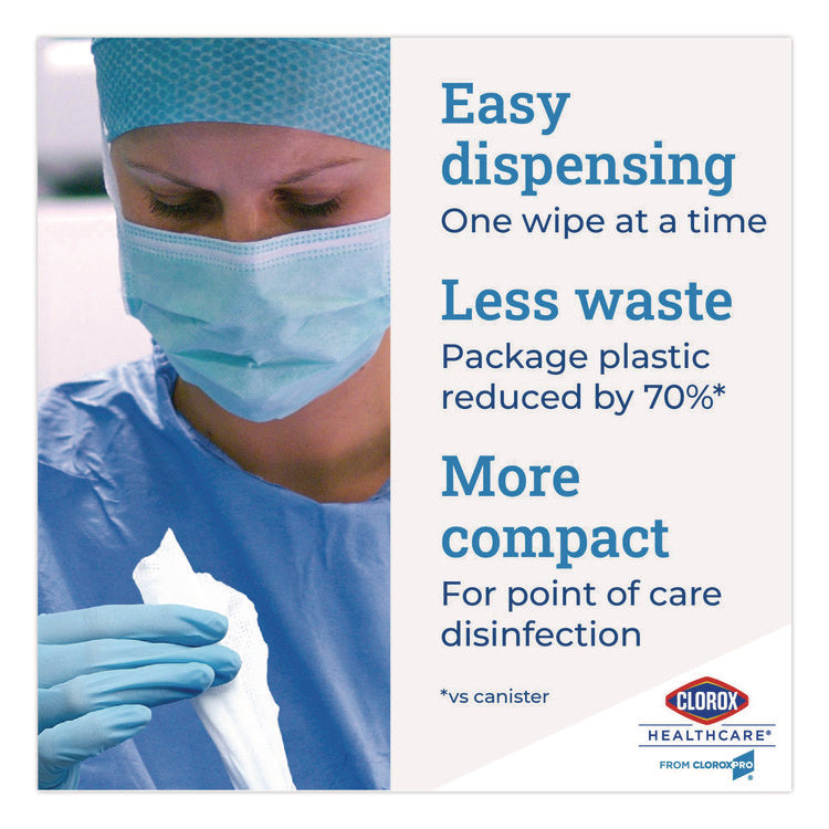 Bleach Germicidal Wipes, 1-Ply, 6.75 x 9, Unscented, White, 70/Canister