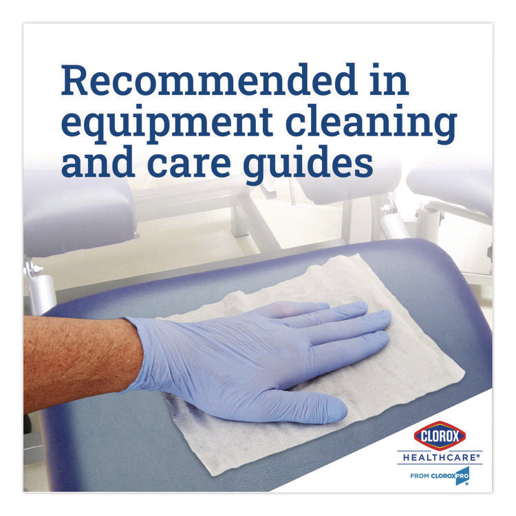 Bleach Germicidal Wipes, 1-Ply, 6.75 x 9, Unscented, White, 70/Canister