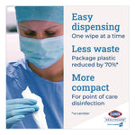 Bleach Germicidal Wipes, 1-Ply, 6.75 x 9, Unscented, White, 70/Canister, 6 Canisters/Carton