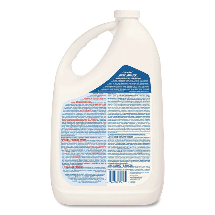 CloroxPro Clean-Up Disinfectant Cleaner with Bleach, 128 oz Refill Bottle