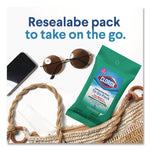 Disinfecting Wipes, On the Go Bleach Free Travel Wipes, 1-Ply, 6.53 x 2.79, Fresh Scent, White, 9/Pack, 24 Packs/Carton