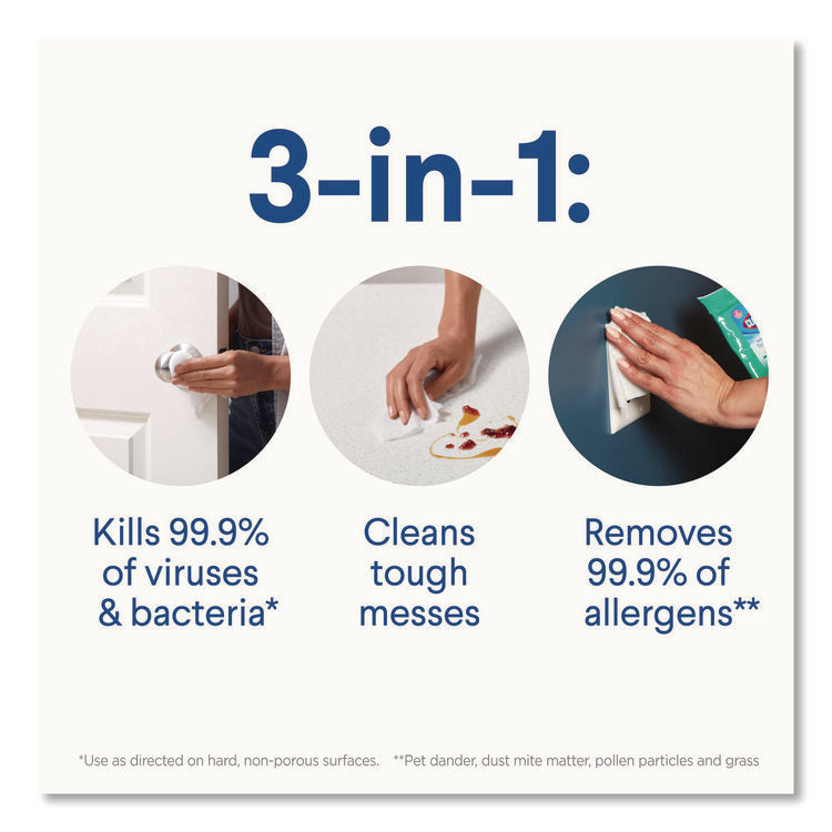 Disinfecting Wipes, On the Go Bleach Free Travel Wipes, 1-Ply, 6.53 x 2.79, Fresh Scent, White, 9/Pack, 24 Packs/Carton