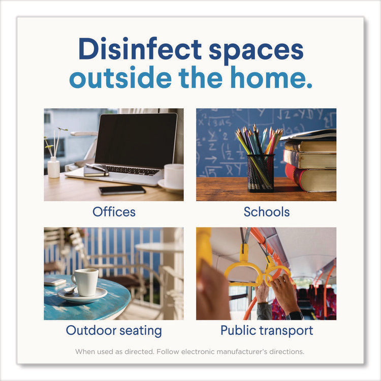 Disinfecting Wipes, On the Go Bleach Free Travel Wipes, 1-Ply, 6.53 x 2.79, Fresh Scent, White, 9/Pack, 24 Packs/Carton