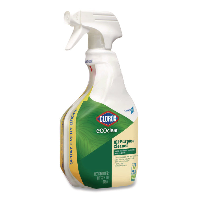 Clorox Pro EcoClean All-Purpose Cleaner, Unscented, 32 oz Spray Bottle, 9/Carton