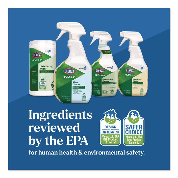 Clorox Pro EcoClean Glass Cleaner, Unscented, 32 oz Spray Bottle