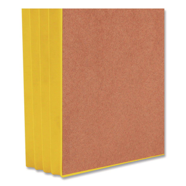 Redrope Drop-Front End Tab File Pockets, Fully Lined 6.5" High Gussets, 3.5" Expansion, Letter Size, Redrope/Yellow, 10/Box