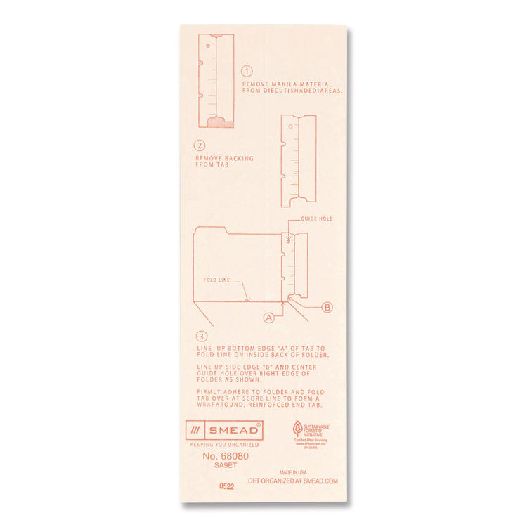 End Tab Converters, Straight Tab, Manila, 3.25" x 9.25", 500/Box