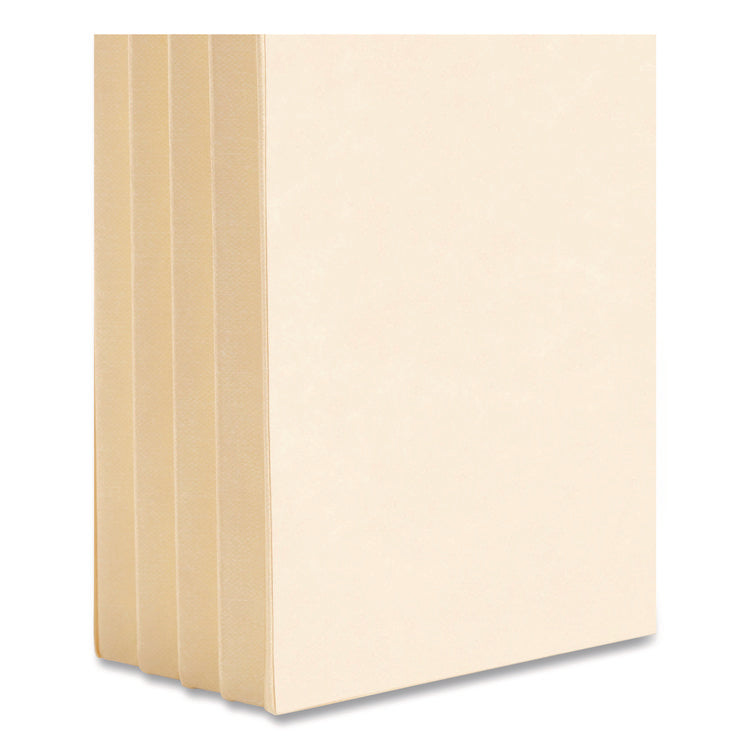 Manila End Tab Tuff Pockets, 3.5" Expansion, Letter Size, Manila, 10/box