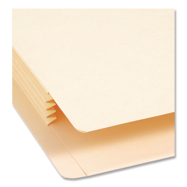 Manila End Tab Tuff Pockets, 3.5" Expansion, Letter Size, Manila, 10/box