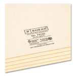 Manila End Tab Tuff Pockets, 3.5" Expansion, Letter Size, Manila, 10/box