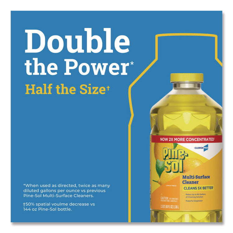 CloroxPro Multi-Surface Cleaner Concentrated, Lemon Fresh Scent, 80 oz Bottle