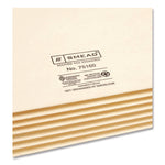 Manila End Tab Tuff Pockets, 5.25" Expansion, Letter Size, Manila, 10/box