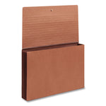 TUFF Expanding Wallets, 7" Expansion, 1 Section, Elastic Cord Closure, Legal Size, Redrope